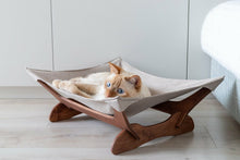 Load image into Gallery viewer, Cat Hammock Bed Brown &amp; Beige