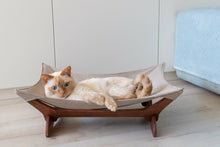 Load image into Gallery viewer, Cat Hammock Bed Brown &amp; Beige